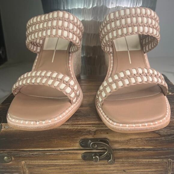 Dolce Vita Tan and Cream Wedge Sandals - Picture 5 of 9